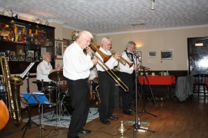 Bob Dwyer's Bix & Pieces at Farnborough Jazz Club, Kent 17th October 2014. Photo By Mike Witt