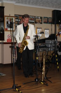 Al Nichols (reeds) with Tony Pitt's All Stars at Farnborough Jazz Club, Kent, UK on 21st November 2014. Photo by Mike Witt.