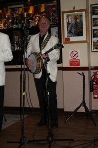 Tony Pitt's All Stars at Farnborough Jazz Club, Kent, UK on 21st November 2014 - with Tony pictured. Photo by Mike Witt.