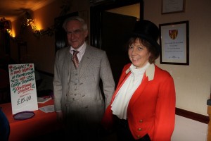 Grace and Martin show wonderful effort to party with George Tidiman's All Stars at Farnborough Jazz Club's Cracker Party. 19Dec2014. Photo by Mike Witt.