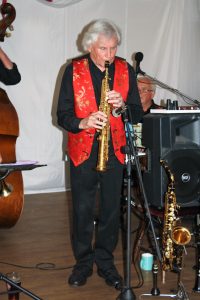 Here's Charles Sherwood playing alto sax for Phoenix Dixieland Jazz Band at Farnborough Jazz Club on Friday, 19th August 2016. Photo by Mike Witt.